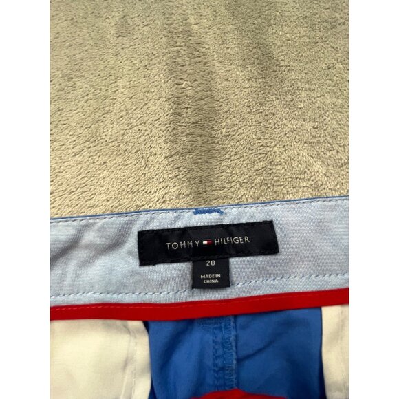 Tommy Hilfiger Belted Boy SZ 20 Blue Chinos Red Belt W30 L29 T855032 Dress Pants - Picture 3 of 14